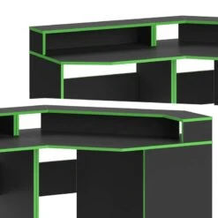 Bureau Ordinateur Kron Noir/Vert Set 5 -Promos Meubles Boutique 0880c8555a3947618804a4da9e0e126c