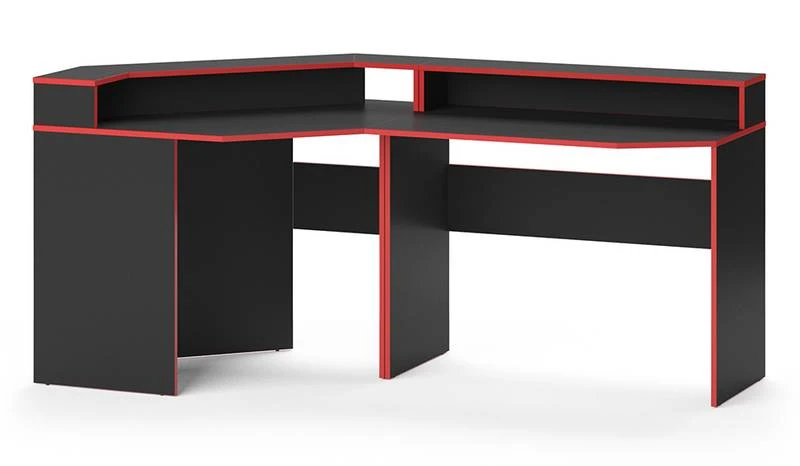 Bureau Ordinateur Kron Noir/rouge Set 3 3 Bureau Ordinateur Kron Noir/rouge Set 3