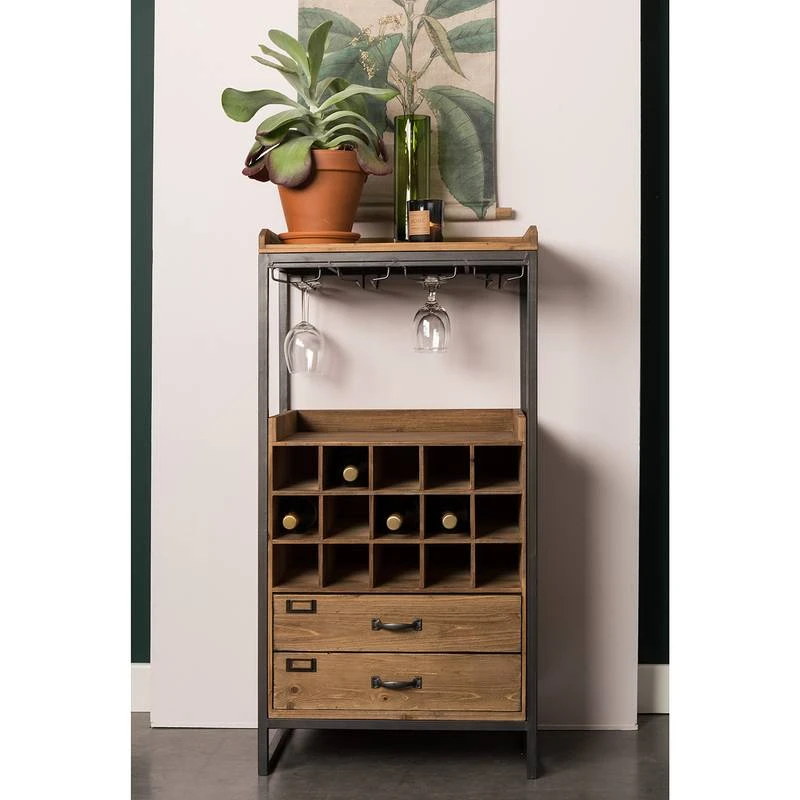 Armoire Bar à Vin Vintage Bois Clair 13 Armoire Bar à Vin Vintage Bois Clair – Image 11