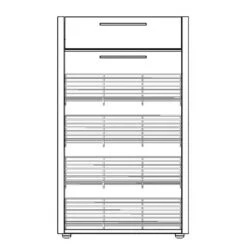 Meuble à Chaussures Levio II 23 Meuble à Chaussures Levio II -Promos Meubles Boutique 1000223958 210127 06174400014 SKETCH DETAILS P000000001000223958 sketch