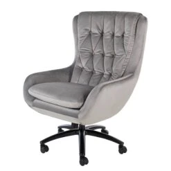 Fauteuil De Bureau Bracon Velours -Promos Meubles Boutique 1000272625 220629 010 IMAGE P000000001000272625