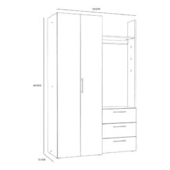 Ensemble D’entrée Compact Smartt -Promos Meubles Boutique 1000344682 220414 500 SKETCH DETAILS P000000001000344682 sketch