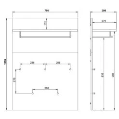 Ensemble D’entrée Aledo - 5 éléments -Promos Meubles Boutique 1000382532 230413 502 SKETCH DETAILS P000000001000382532 sketch