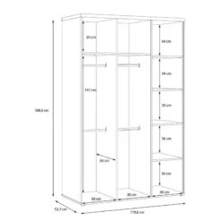 Armoire à Portes Battantes Fierco -Promos Meubles Boutique 1000404502 230907 501 SKETCH DETAILS P000000001000404502 sketch