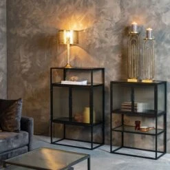 Vitrine 2 Portes Métal Et Verre Trempé -Promos Meubles Boutique 12a0ce6e31c74c52a4c251e9191c5799