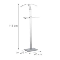 Valet De Chambre Métal Argenté Chromé -Promos Meubles Boutique 187b8407b853434fbb6a78ca2c8e5e82