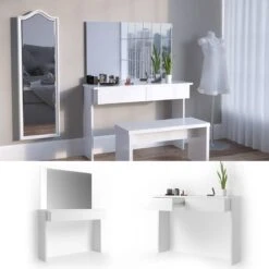 Coiffeuse Azur Blanc Brillant & Miroir 12 Coiffeuse Azur Blanc Brillant & Miroir -Promos Meubles Boutique 1d962a43e3f044acb1e622ed61a9f9c8
