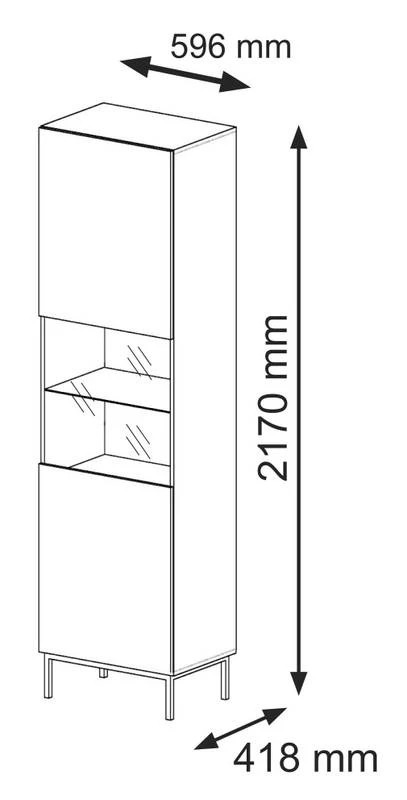 Armoire Vitrine RavennaB 60x42x217 10 Armoire Vitrine RavennaB 60x42x217 – Image 8