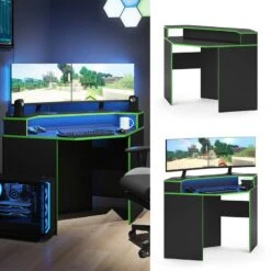 Bureau Ordinateur Kron 90cm Noir/vert -Promos Meubles Boutique 2f6a306289f34d619c402b42c22ca682