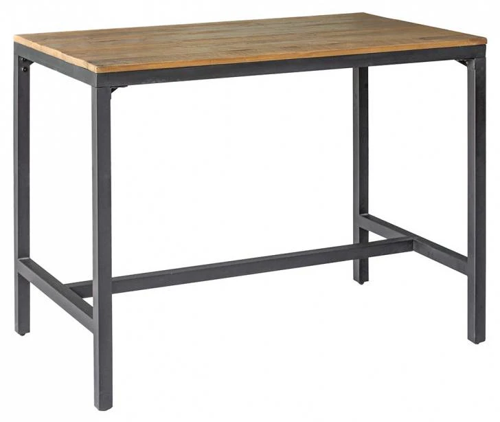 Table Haute L120cm Pin Recyclé Et Métal 3 Table Haute L120cm Pin Recyclé Et Métal