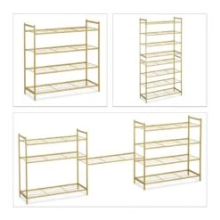 Étagère à Chaussures Empilable 4 Niveaux -Promos Meubles Boutique 3367b00af02c40fda3dc7f3b06239b82