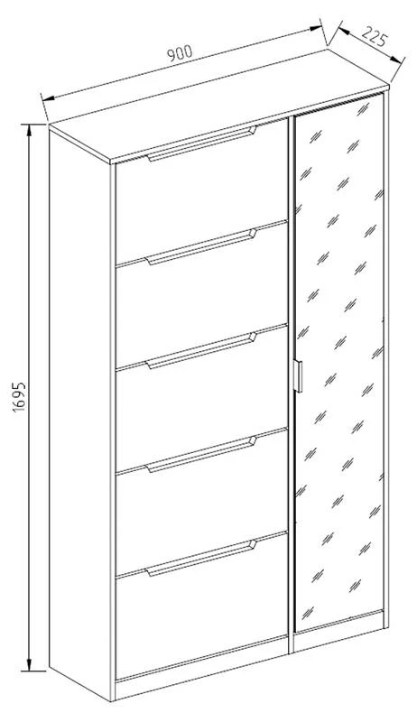 Meuble à Chaussures Luca 5 Meuble à Chaussures Luca – Image 3