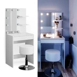 Coiffeuse Isabelle Avec Tabouret Et LED 10 Coiffeuse Isabelle Avec Tabouret Et LED -Promos Meubles Boutique 391d2ffea44544689c123684e63bb53d