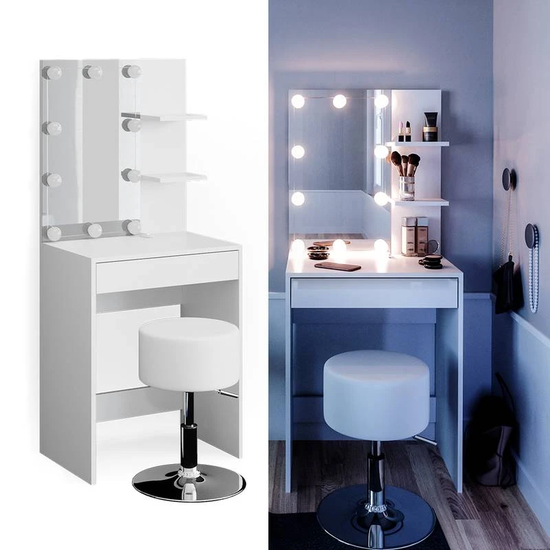 Coiffeuse Isabelle Avec Tabouret Et LED 5 Coiffeuse Isabelle Avec Tabouret Et LED – Image 3