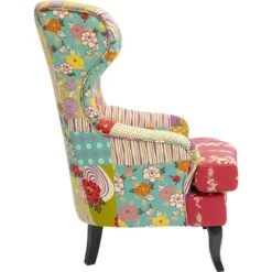 Fauteuil Wing Patchwork -Promos Meubles Boutique 3ae6e53df2684592a2a7882d98c94488