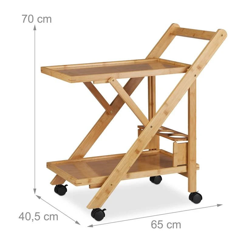 Desserte Pliable Avec 2 Tablettes 12 Desserte Pliable Avec 2 Tablettes – Image 10