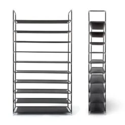 Étagère à Chaussures XXL 50 Paires Gris -Promos Meubles Boutique 430b6be0b8b6491c90f8a072f3b60e14