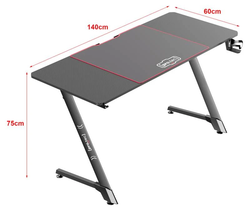 Pro-Tec Bureau Gaming Oakland Avec Support 9 Pro-Tec Bureau Gaming Oakland Avec Support – Image 7