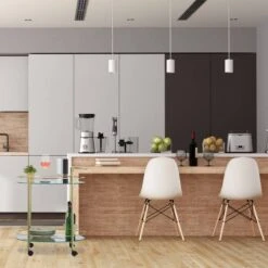 Chariot De Cuisine Ovale Avec 2 Niveaux -Promos Meubles Boutique 4a018e49f5e547af986b917537e93258