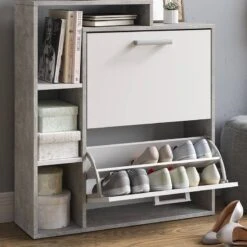 Meuble à Chaussures Orlando Blanc/béton 14 Meuble à Chaussures Orlando Blanc/béton -Promos Meubles Boutique 4a6f62859ec14c01ac348f672431f680