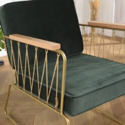 Fauteuil Velours Vert Foncé -Promos Meubles Boutique 50d8c13869aa46d29751251e9d4891b9