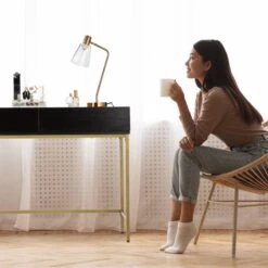 Table De Console Doré Noir -Promos Meubles Boutique 51431fe0205b48d7b3f5586895e35e8e