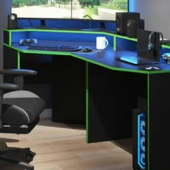 Bureau Ordinateur Kron Noir/vert Set 3 -Promos Meubles Boutique 53d77bbaaae34eb68408ace507e870c8