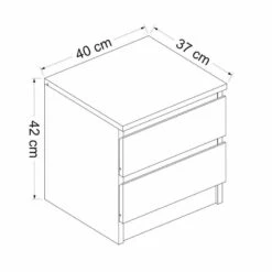 Table De Chevet Fuglebjerg à 2 Tiroirs -Promos Meubles Boutique 58a0efa0ff0b4baa9a3c3c7e86c6fdd4