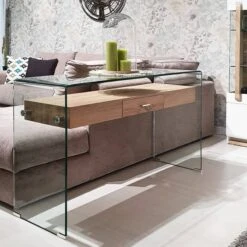 Console L125cm En Verre Trempé - ICE 8 Console L125cm En Verre Trempé - ICE -Promos Meubles Boutique 5f5b66e87e7c49b3baafeec7459373b1