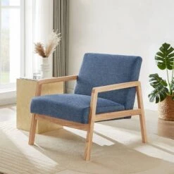 Fauteuil BONIFACIO En Tissu Bleu 9 Fauteuil BONIFACIO En Tissu Bleu -Promos Meubles Boutique 609f567f78f24e80b3c3d2c9310bc8ce