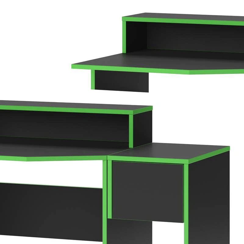 Bureau Ordinateur Kron Noir/Vert Set 7 8 Bureau Ordinateur Kron Noir/Vert Set 7 – Image 6