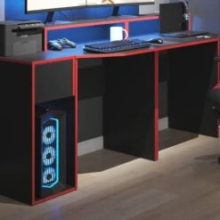 Bureau Ordinateur Kron Noir/rouge Set 8 11 Bureau Ordinateur Kron Noir/rouge Set 8 -Promos Meubles Boutique 62b8a953591e452fb356a98ba631f84f