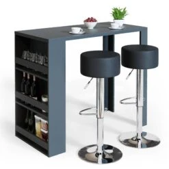 Table De Bar 117cm Anthracite -Promos Meubles Boutique 67b65007f559406ebefb22713ac22da7