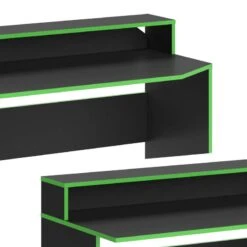 Bureau Ordinateur Kron 100cm Noir/vert -Promos Meubles Boutique 68004b661eb94c4aabd323b97c660f9e
