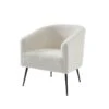 Fauteuil TOMMY En Tissu Bouclette Blanc