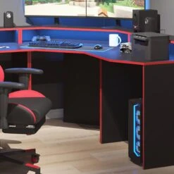 Bureau Ordinateur Kron Noir/rouge Set 1 -Promos Meubles Boutique 6ceb72d289b1406daa1824610cced38b