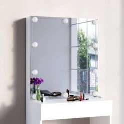 Coiffeuse Melle Blanc Avec LED -Promos Meubles Boutique 6ea3782830774f1ba91a8c16feec9871