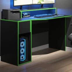 Bureau Ordinateur Kron Noir/vert Set 2 11 Bureau Ordinateur Kron Noir/vert Set 2 -Promos Meubles Boutique 6f09107136b0409abbbe6e74696a60dd