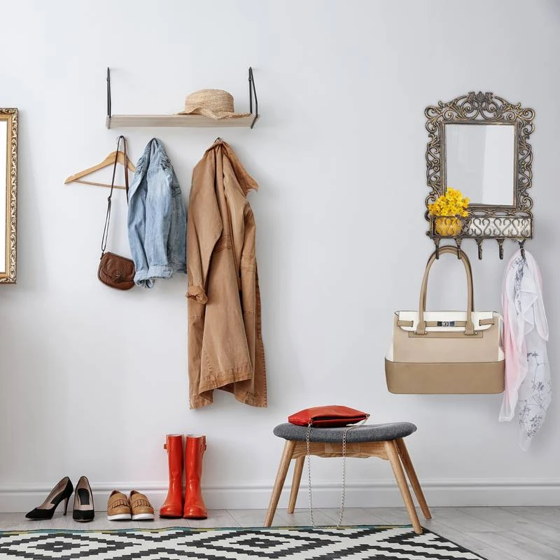 Porte-manteaux Mural Patères 5 Crochets 9 Porte-manteaux Mural Patères 5 Crochets – Image 7