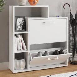 Meuble à Chaussures Orlando Blanc -Promos Meubles Boutique 78bf11e17f264eaa8bb6cc26ac2b25f3