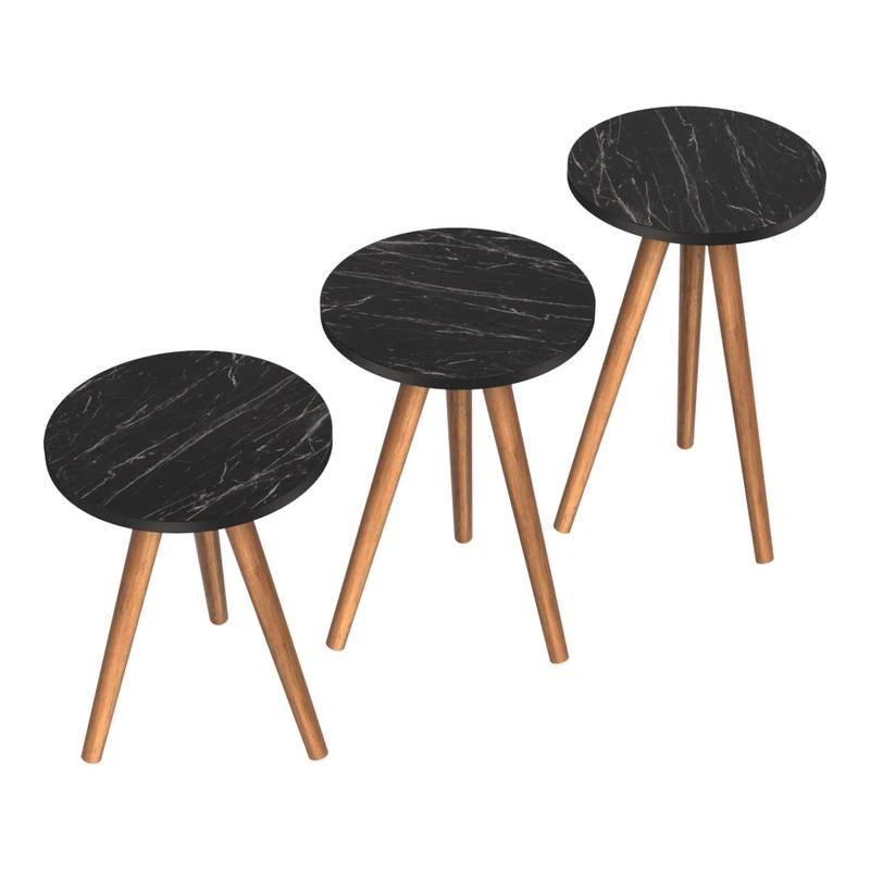 Set De 3 Tables D'appoint Snede Rondes 10 Set De 3 Tables D'appoint Snede Rondes – Image 8