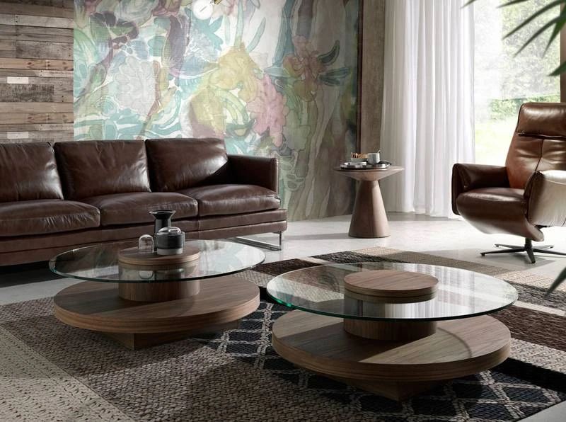 Table Basse En Verre Et Bois De Noyer 4 Table Basse En Verre Et Bois De Noyer – Image 2