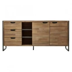 Buffet 170cm 3 Tiroirs 2 Portes Acacia -Promos Meubles Boutique 87b54703973f400fa6b2df20b74030a4
