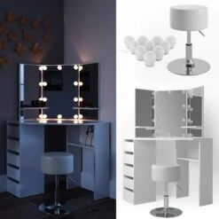 Coiffeuse D'angle Arielle Avec Tabouret -Promos Meubles Boutique 884d26ef32964d0bb6141417bb08d9fa