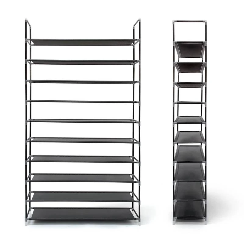 2x Étagères à Chaussures 50 Paires Gris 13 2x Étagères à Chaussures 50 Paires Gris – Image 11