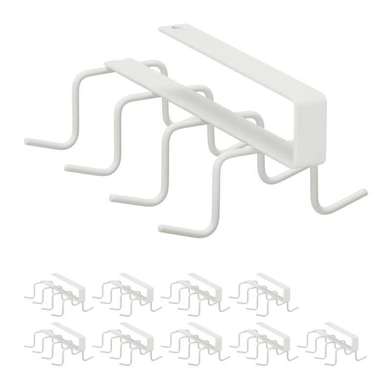 10xTringles à Crochets Pour Armoire 3 10xTringles à Crochets Pour Armoire