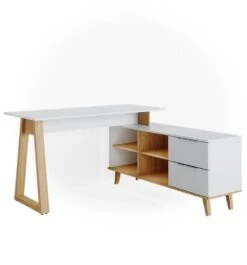 Bureau Neptune XXL Blanc/sonoma