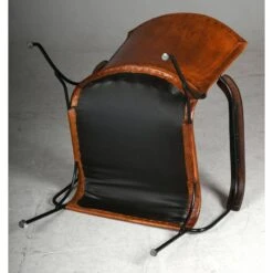 Fauteuil En Cuir De Buffle, Métal Et Boi -Promos Meubles Boutique 8ee2720c31d34f13890103d9af9d1d0d