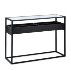 Table Console Verre Avec 4 Compartiments