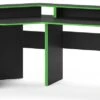 Bureau Ordinateur Kron Noir/vert Set 3